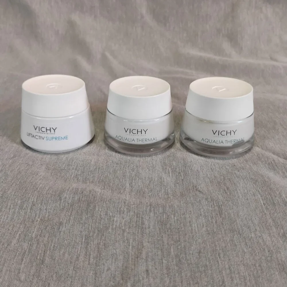 3 Pc Vichy Skincare Set LiftActiv Supreme Anti-Wrinkle & Aqualia Thermal Rich